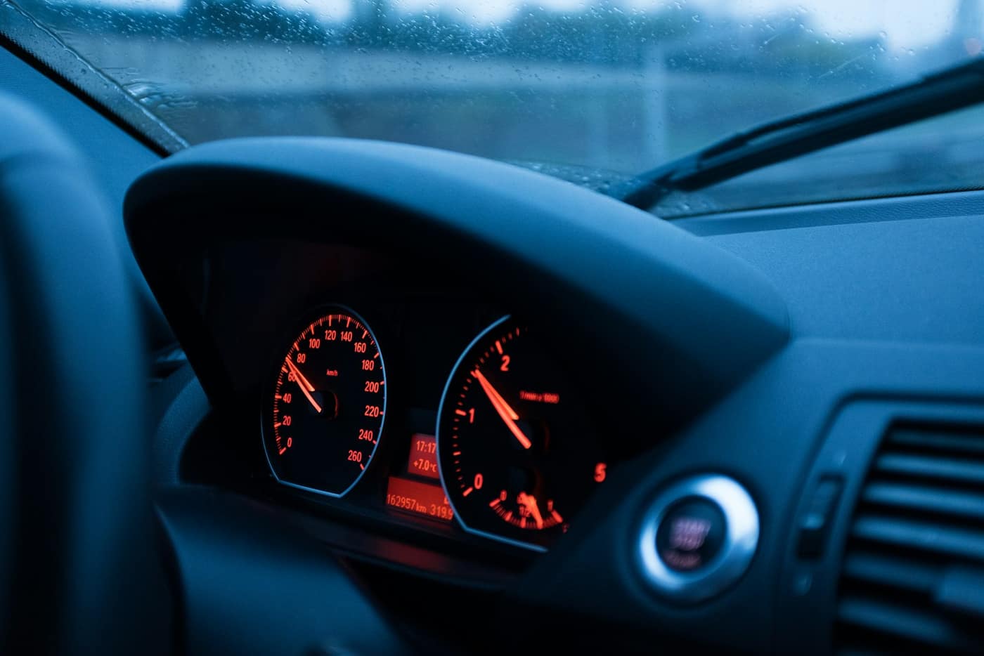 A car instrument cluster panel