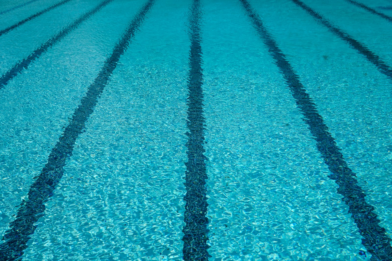 Clear, treated swimming pool water